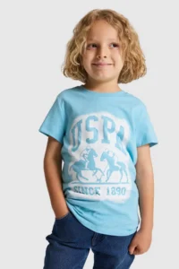 US Polo Assn. Boys' Aqua Crew Neck T-Shirt