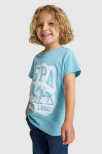 US Polo Assn. Boys' Aqua Crew Neck T-Shirt - Image 3