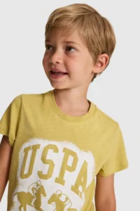 US Polo Assn. Boys' Green Crew Neck T-Shirt - Image 2