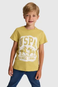 US Polo Assn. Boys' Green Crew Neck T-Shirt - Image 3
