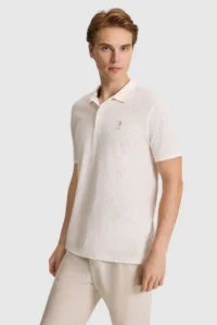 US Polo Assn. Men Light Khaki Regular Fit Polo Shirt Collar T-Shirt - Image 3