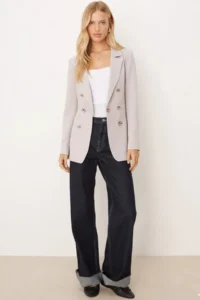 armonika Women Ecru buttoned Jacket - Image 2