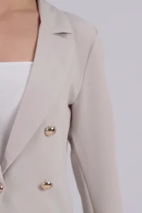 armonika Women Ecru buttoned Jacket - Image 3