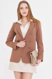 armonika Women Mink buttoned Jacket - Image 2