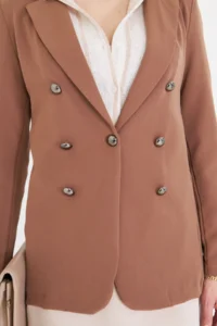 armonika Women Mink buttoned Jacket - Image 4