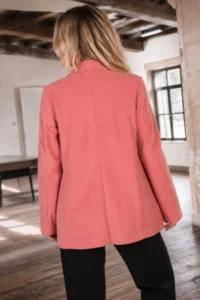 armonika Women PINK Tek buttoned Velvet Jacket - Image 2
