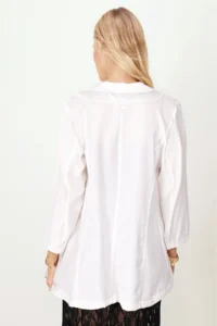 armonika Women Cream with pocket Oversized Jacket - Image 3
