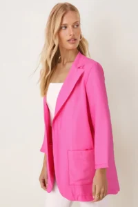 armonika Women Fuchsia with pocket Oversized Jacket - Image 2