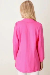 armonika Women Fuchsia with pocket Oversized Jacket - Image 4