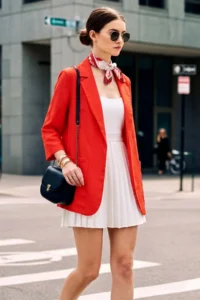 armonika Women Red with pocket Oversized Jacket
