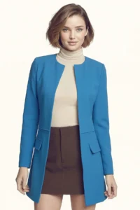 armonika Women BLUE Beli stitched LONG Jacket - Image 3