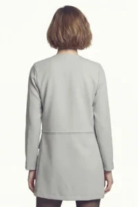 armonika Women Gray Beli stitched LONG Jacket - Image 4