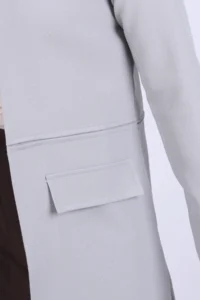 armonika Women Gray Beli stitched LONG Jacket - Image 5
