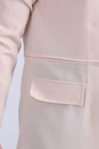 armonika Women's Light Beige Long Jacket with Stitched Waist - Image 4