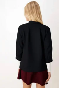 armonika Women Black Duble Sleeve Jacket - Image 5