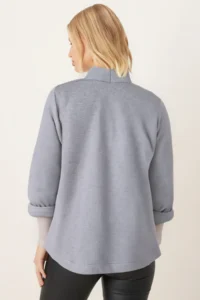 armonika Women Gray Duble Sleeve Jacket - Image 4