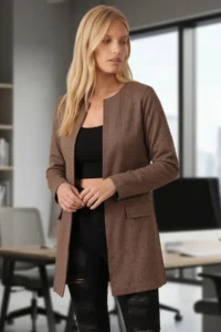 armonika Women Mink Beli stitched LONG Jacket