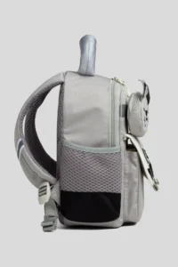 VEIBAG  4 Compartment Kindergarten Bag with Cat Detail - Water Bottle Pocket and Comfortable Design - Gray - Image 3