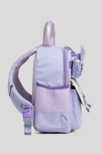 VEIBAG  3 Compartment Kindergarten Bag with Cat Detail - Water Bottle Pocket and Comfortable Design - Lilac - Image 3