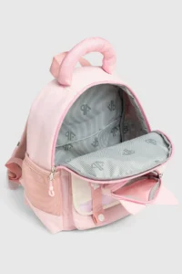 VEIBAG  4 Compartment Cat Detailed Kindergarten Bag - Comfortable Design with Water Bottle Pocket, Pink - Image 3