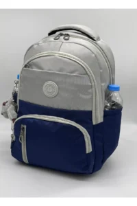 ÇantaExpress Waterproof first School Bag Set of 3 Unisex Children's primary school Bag 8010 Grey-dark blue - Image 5
