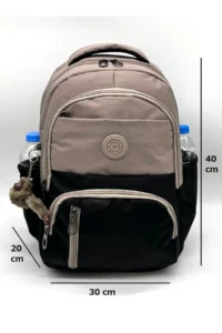 ÇantaExpress First School Bag Set of 3 Unisex Children Waterproof primary school Bag 8010 Mink-black - Image 4