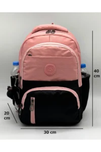 ÇantaExpress Waterproof first School Bag Set of 3 Unisex primary school Bag 8010 Powder-black - Image 3