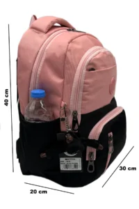 ÇantaExpress Waterproof first School Bag Set of 3 Unisex primary school Bag 8010 Powder-black - Image 4