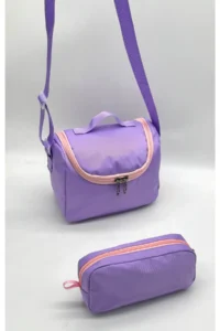 ÇantaExpress Water Resistant first School Bag Set of 3 Unisex Children's primary school Bag 8010 Powder-Lilac - Image 7