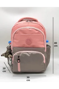 ÇantaExpress Waterproof first School Bag Set of 3 Unisex Children primary school Bag Cnt-8010 Powder-mink - Image 4