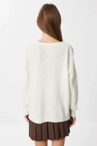 Happiness İstanbul Women Bonnet Basic Knitwear Sweater - Image 5