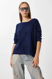 Happiness İstanbul Women Bonnet Basic Knitwear Sweater - Image 2