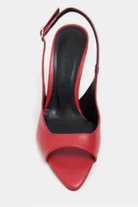 Nisantasi Shoes MAIA Red MATTE Pointed toe Front Light Thin Heels Women Shoes - Image 4