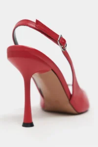 Nisantasi Shoes MAIA Red MATTE Pointed toe Front Light Thin Heels Women Shoes - Image 5