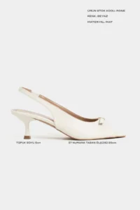 Nisantasi Shoes Rone BEIGE MATTE Pointed toe Front Light with buckle Thin Heels Women Shoes - Image 2