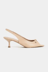 Nisantasi Shoes Rone Nude MATTE Pointed toe Front Light with buckle Thin Heels Women Shoes