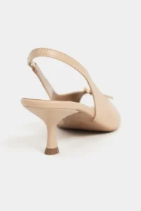 Nisantasi Shoes Rone Nude MATTE Pointed toe Front Light with buckle Thin Heels Women Shoes - Image 4