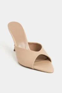 Nisantasi Shoes RODI Nude MATTE Pointed toe Women Thin Heels Slippers - Image 3