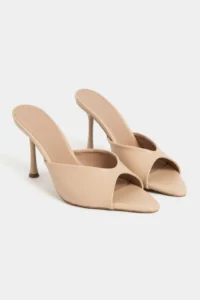 Nisantasi Shoes RODI Nude MATTE Pointed toe Women Thin Heels Slippers - Image 5