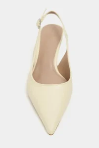 Nisantasi Shoes Megy butter YELLOW MATTE Open-Back Hair Clip Detailed Pointed toe Women Heels Shoes - Image 3