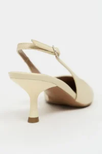 Nisantasi Shoes Megy butter YELLOW MATTE Open-Back Hair Clip Detailed Pointed toe Women Heels Shoes - Image 4