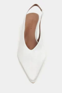 Nisantasi Shoes WILSON Pearl Satin Diver Material Open-Back Women Heels Shoes - Image 4