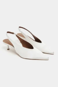 Nisantasi Shoes WILSON Pearl Satin Diver Material Open-Back Women Heels Shoes - Image 6