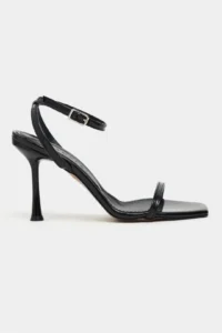 Nisantasi Shoes jewelry Black Patent Bilek Belt Detailed Women Thin Heels Shoes