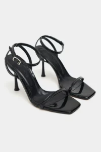 Nisantasi Shoes jewelry Black Patent Bilek Belt Detailed Women Thin Heels Shoes - Image 6