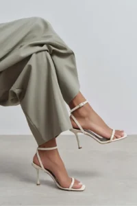 Nisantasi Shoes jewelry Pearl Patent Bilek Belt Detailed Women Thin Heels Shoes - Image 8