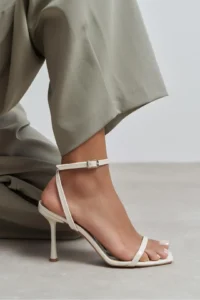 Nisantasi Shoes jewelry Pearl Patent Bilek Belt Detailed Women Thin Heels Shoes - Image 9