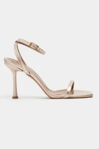 Nisantasi Shoes jewelry ROSE Gold Bilek Belt Detailed Women Thin Heels Shoes