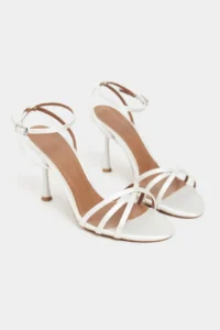 Nisantasi Shoes Ava Pearl Satin Cross Detailed Ankle Tied Women Heels Shoes - Image 5