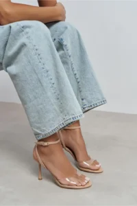 Nisantasi Shoes Vesper Nude Patent Front Transparent Thin Heels Women Shoes - Image 2